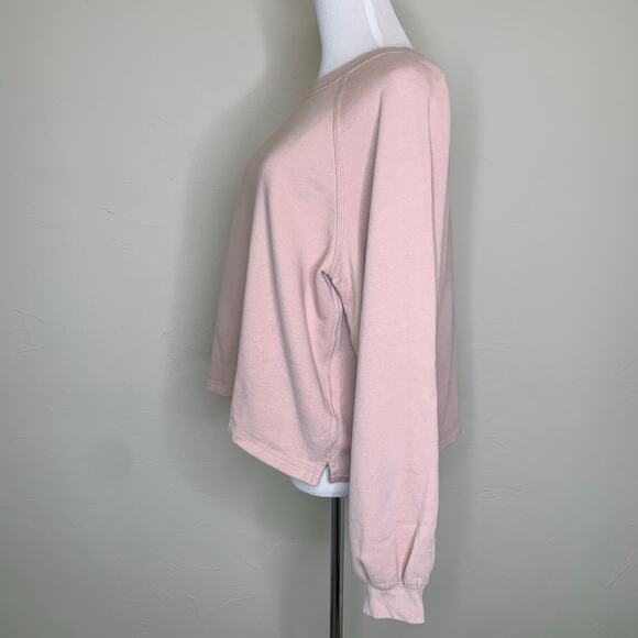 Abercrombie & Fitch Blush Pink Crew Neck Sweatshirt Sz Large - Picture 3 of 8